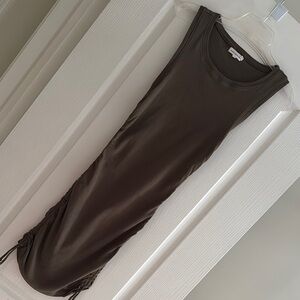 Sleek Olive Sleeveless Dress